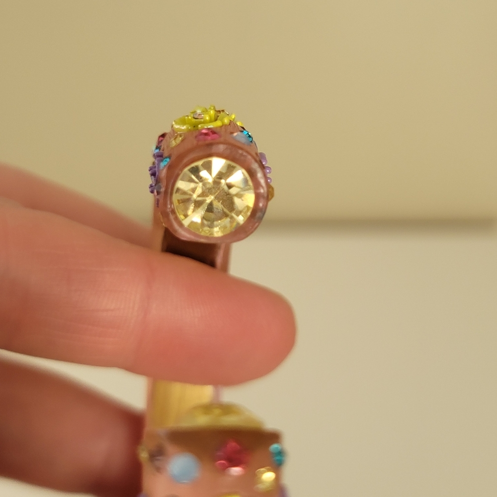 Betsey Johnson Clamper Style Crystal Bracelet - Picture 6 of 10